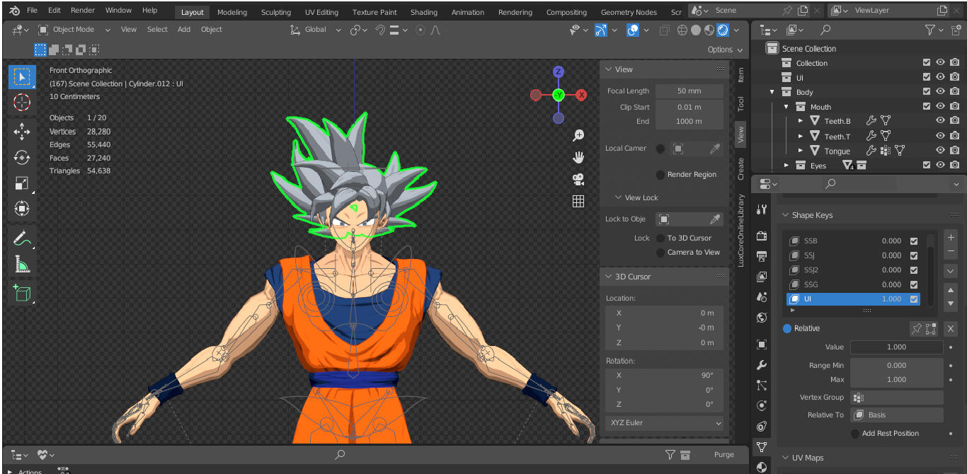 Goku MUI Realtime - Blender