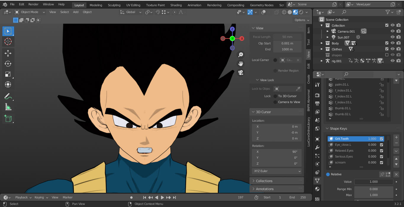 Vegeta Realtime - Blender
