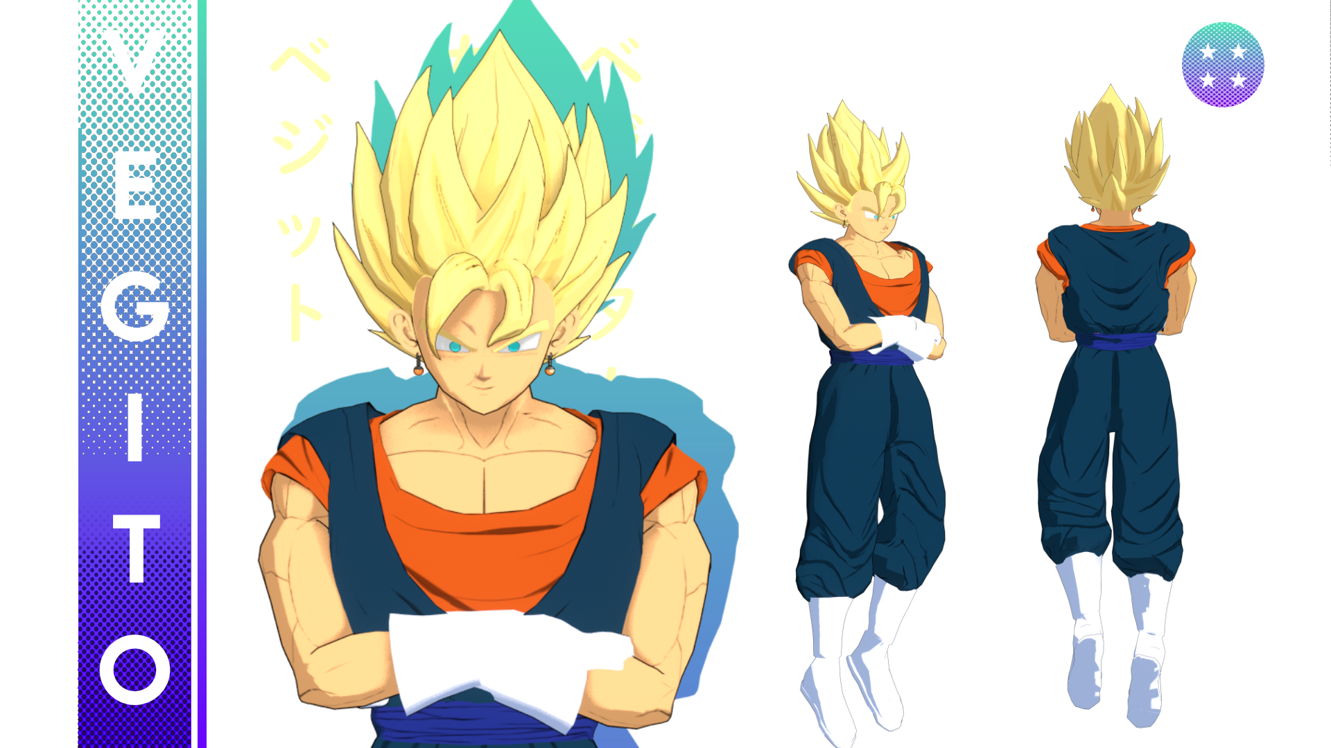 Vegito SSJ EEVEE Renders 360º