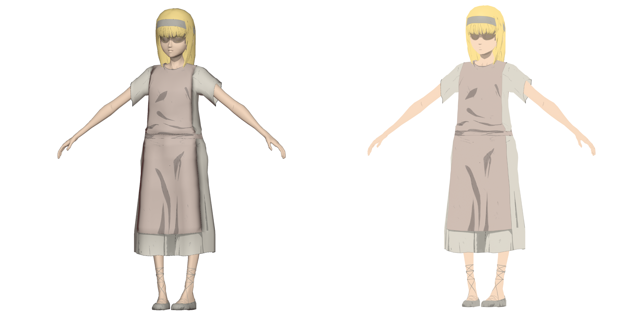 Textures Preview (raw/shaded)